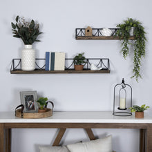 Load image into Gallery viewer, Round Wooden Tray with Leather Handles