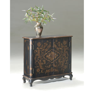 Leyden European Black Painted Console Cabinet