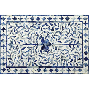 Vivienne Blue Bone Inlay Accent Chest