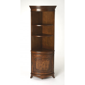 Dowling Olive Ash Burl Corner Cabinet