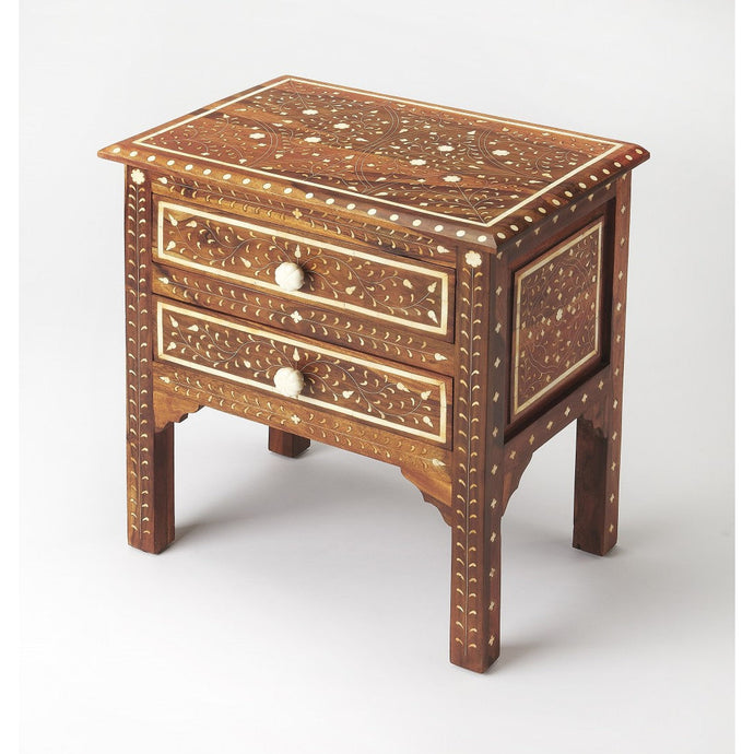 Chevrier Wood & Bone Inlay Accent Chest
