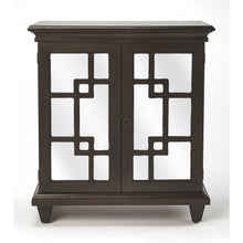 Load image into Gallery viewer, Dark Brown Fret Work Mirrored Accent Chest
