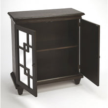 Load image into Gallery viewer, Dark Brown Fret Work Mirrored Accent Chest
