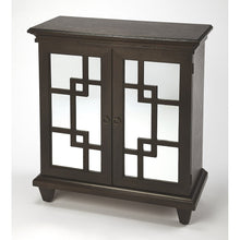 Load image into Gallery viewer, Dark Brown Fret Work Mirrored Accent Chest