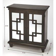 Load image into Gallery viewer, Dark Brown Fret Work Mirrored Accent Chest