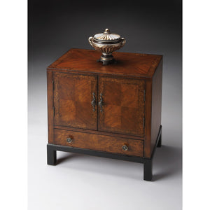 Courtland Cherry &amp; Burl Accent Cabinet
