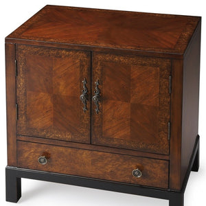 Courtland Cherry &amp; Burl Accent Cabinet