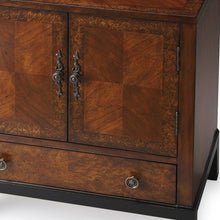 Load image into Gallery viewer, Courtland Cherry &amp; Burl Accent Cabinet
