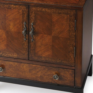 Courtland Cherry &amp; Burl Accent Cabinet