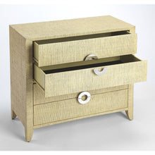 Load image into Gallery viewer, Amelle Cream Raffia 4 Drawer Accent Chest