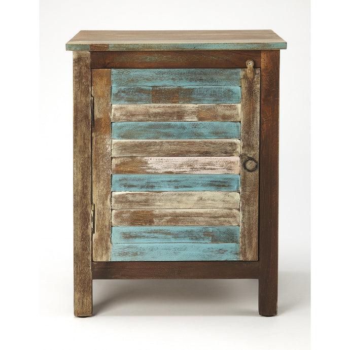 Rustic Shutter Painted Accent Cabinet