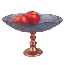 Load image into Gallery viewer, Handcrafted European Glass Centerpiece Footed Bowl