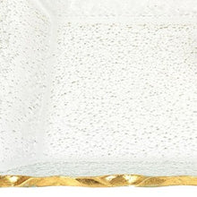 Load image into Gallery viewer, Bubble Glass Scalloped Gold Rim Rectangular Platter or Tray
