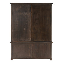 Load image into Gallery viewer, Black Wash Double Bookshelf Hutch