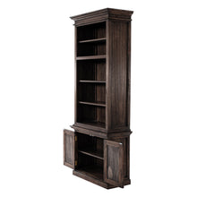 Load image into Gallery viewer, Black Wash Bookshelf Hutch