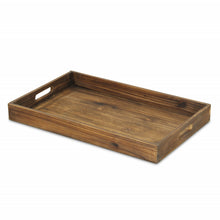 Load image into Gallery viewer, Minimalist Dark Brown Wooden Tray