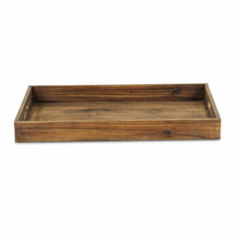 Load image into Gallery viewer, Minimalist Dark Brown Wooden Tray