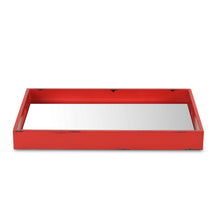 Load image into Gallery viewer, Red Wooden Mirrored Serving Tray