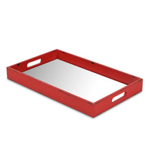 Load image into Gallery viewer, Red Wooden Mirrored Serving Tray