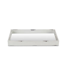 Load image into Gallery viewer, White Wooden Mirrored Serving Tray