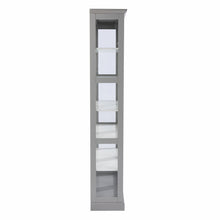 Load image into Gallery viewer, Gray Cornice Molding Double Door Curio Cabinet