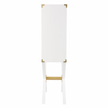 Load image into Gallery viewer, Campaign White and Gold Tall Bar Cabinet