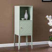 Load image into Gallery viewer, Pale Green Crosshatch Accent Storage Cabinet