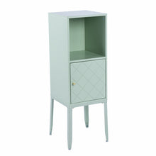 Load image into Gallery viewer, Pale Green Crosshatch Accent Storage Cabinet