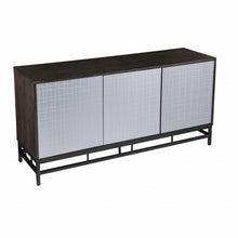 Load image into Gallery viewer, Contemporary Grid Lines Three Door Accent Cabinet