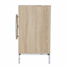 Load image into Gallery viewer, Contemporary Mirrored Circle Double Door Bar Cabinet