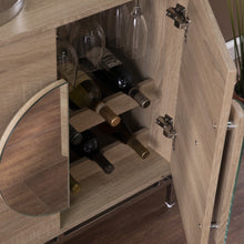 Load image into Gallery viewer, Contemporary Mirrored Circle Double Door Bar Cabinet