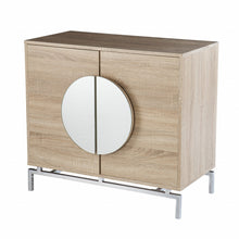 Load image into Gallery viewer, Contemporary Mirrored Circle Double Door Bar Cabinet