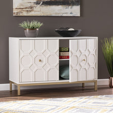 Load image into Gallery viewer, White and Gold Moroccan Dynasty Two Door Accent Cabinet