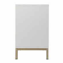 Load image into Gallery viewer, White and Gold Moroccan Dynasty Two Door Accent Cabinet
