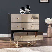 Load image into Gallery viewer, Deco Glam Mirrored Three Drawer Accent Chest