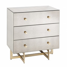 Load image into Gallery viewer, Deco Glam Mirrored Three Drawer Accent Chest