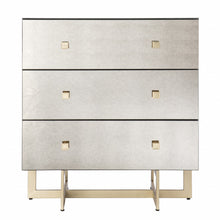 Load image into Gallery viewer, Deco Glam Mirrored Three Drawer Accent Chest