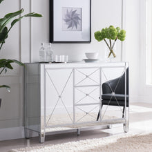 Load image into Gallery viewer, Glamorous Mirrored Bling Multi Storage Accent Cabinet