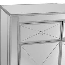 Load image into Gallery viewer, Glamorous Mirrored Bling Two Door Storage Accent Cabinet