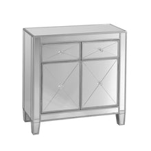 Load image into Gallery viewer, Glamorous Mirrored Bling Two Door Storage Accent Cabinet