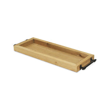 Load image into Gallery viewer, Long Wood Tray with Metal Handles