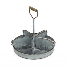 Load image into Gallery viewer, Rustic Metal 5 Slot Tray with Pig Dividers