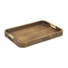 Load image into Gallery viewer, Natural Dark Brown Curved Wood Tray