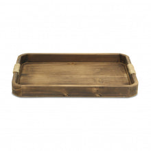 Load image into Gallery viewer, Natural Dark Brown Curved Wood Tray