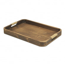 Load image into Gallery viewer, Natural Dark Brown Curved Wood Tray
