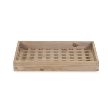 Load image into Gallery viewer, Brown Wood Grid Pattern Tray