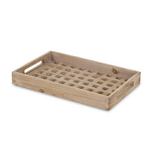 Load image into Gallery viewer, Brown Wood Grid Pattern Tray