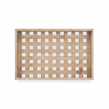 Load image into Gallery viewer, Brown Wood Grid Pattern Tray