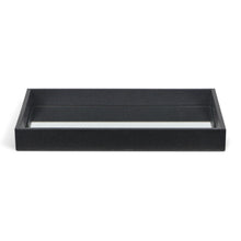 Load image into Gallery viewer, Black Shagreen Tray with Beveled Mirror