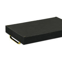 Load image into Gallery viewer, Black Linen and Wooden Tray